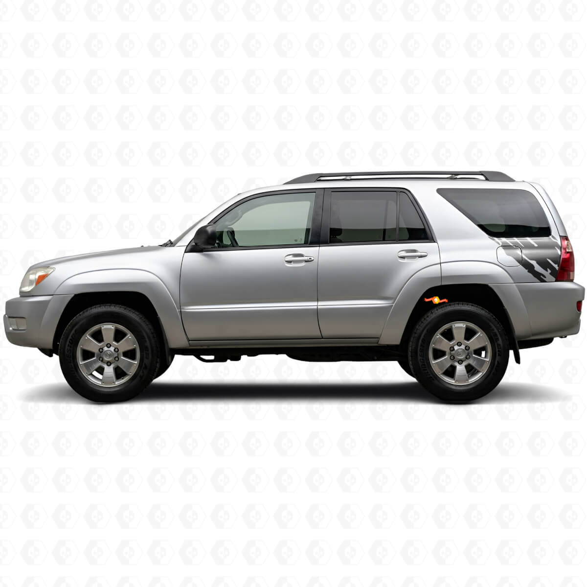 Mud Splash Graphic Rear Side Vinyl Decal for Toyota 4Runner 2002-2009