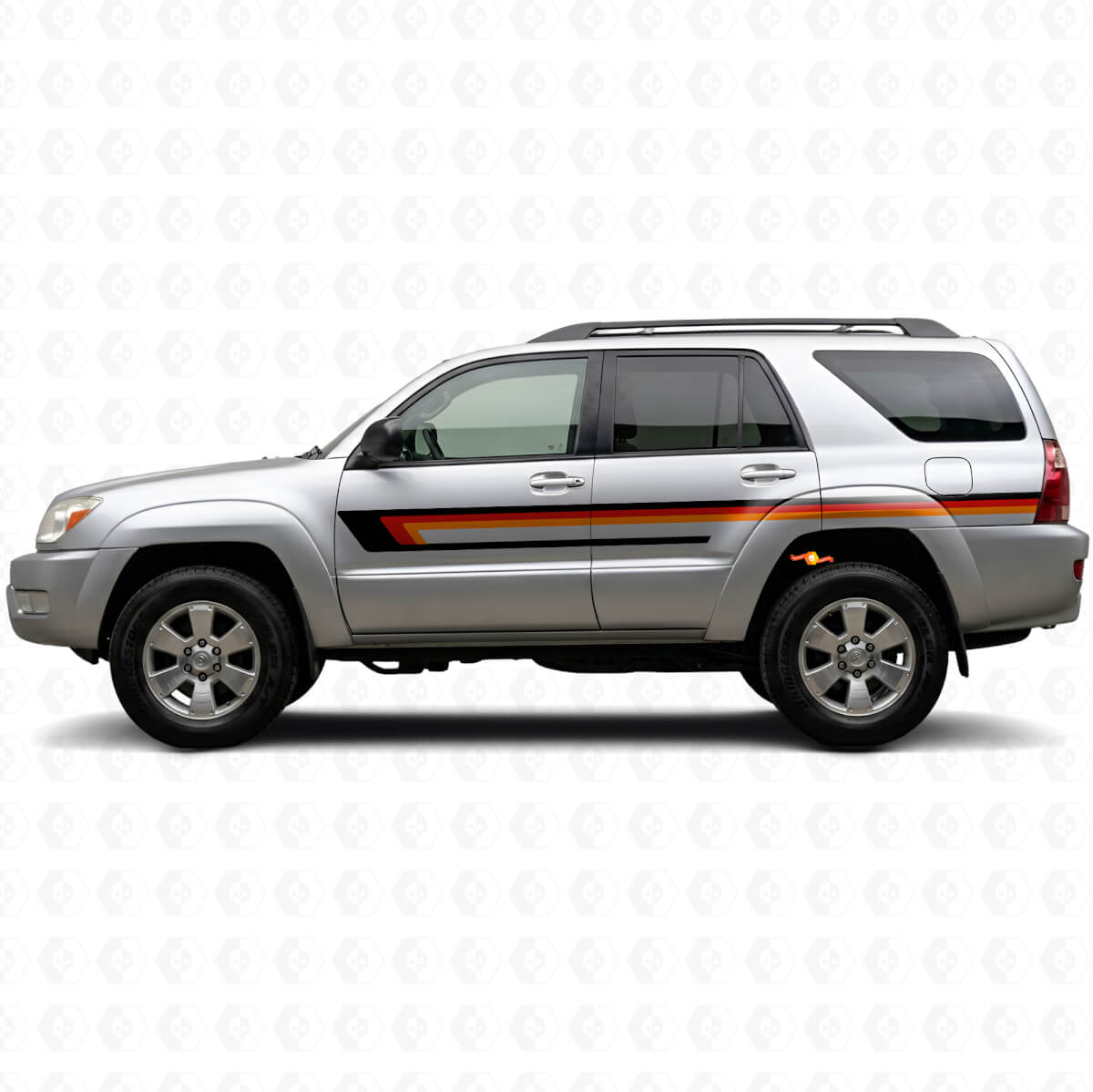 Triple Stripes Door Side Vinyl Decal for Toyota 4Runner 2002-2009