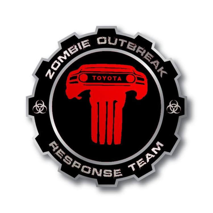 Zombie Outbreak Response Team Side Vinyl Decals for Toyota FJ Cruiser