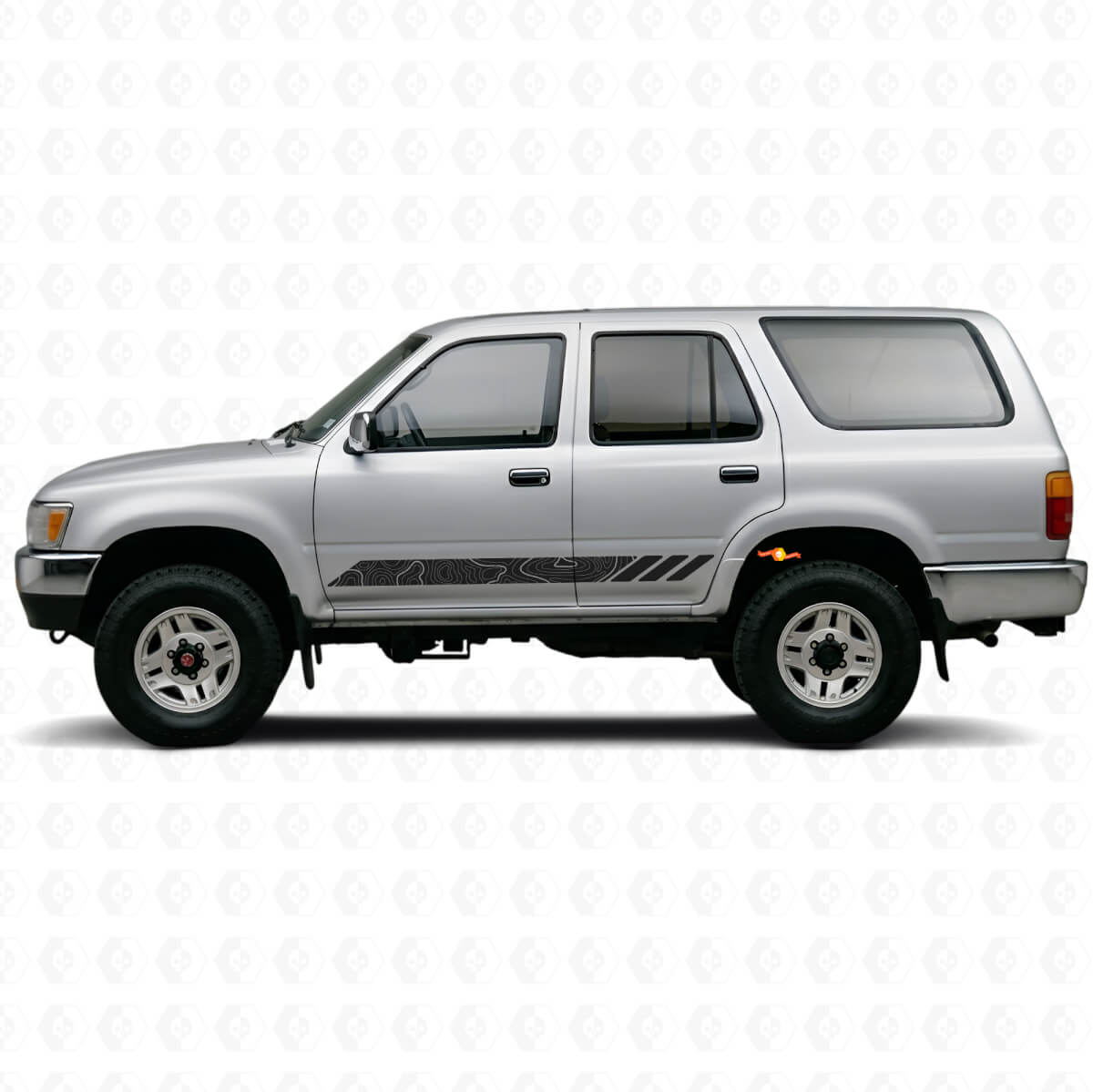 Topographic Style Stripes Doors Vinyl Decal for Toyota 4Runner 1989-1995