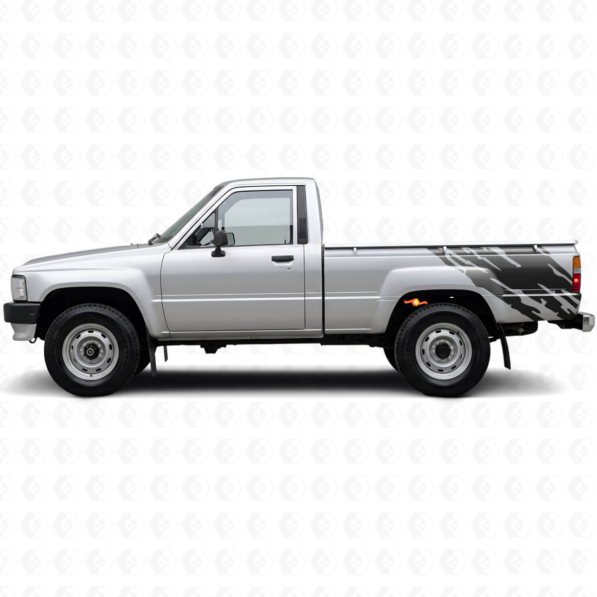 Mud Splash Graphic Rear Side Vinyl Decal for Toyota Hilux 1983-1988