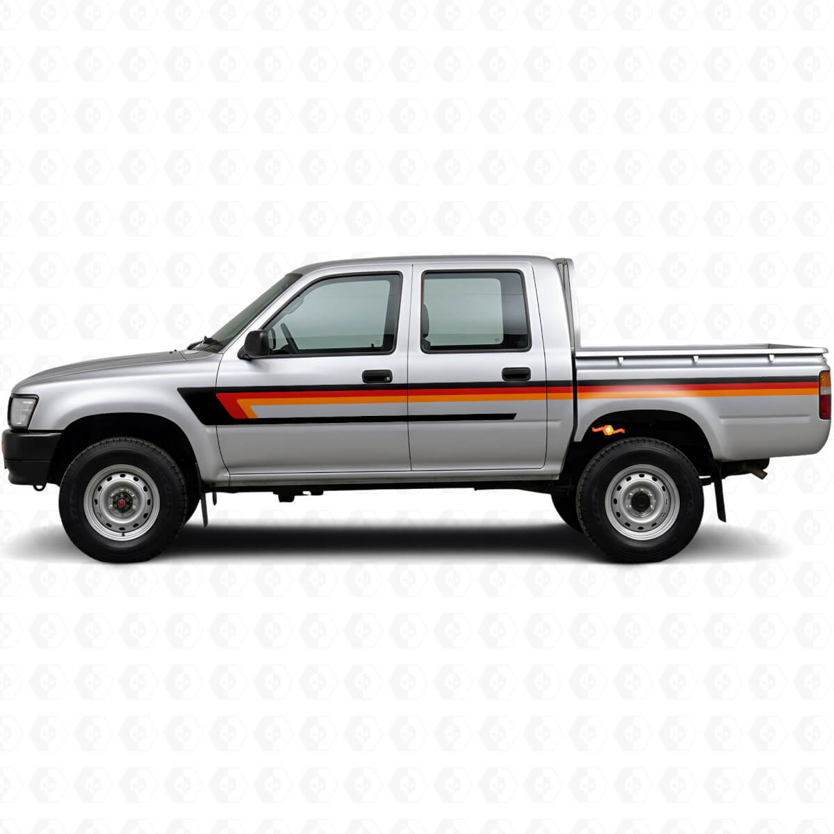 Triple Stripes Door Side Vinyl Decal for Toyota Hilux 1988-1997