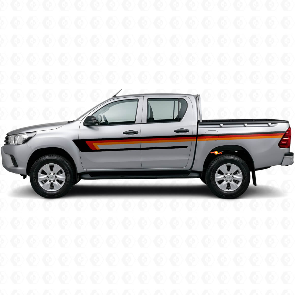 Triple Stripes Door Side Vinyl Decal for Toyota Hilux 2015+