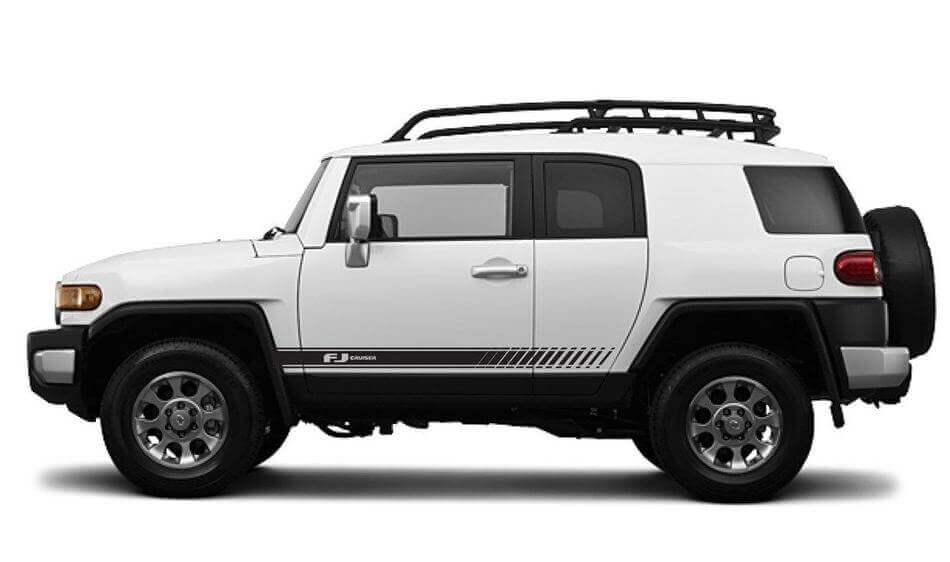 Racing Style Side Door Stripes Vinyl Decal Kit for Toyota FJ Cruiser