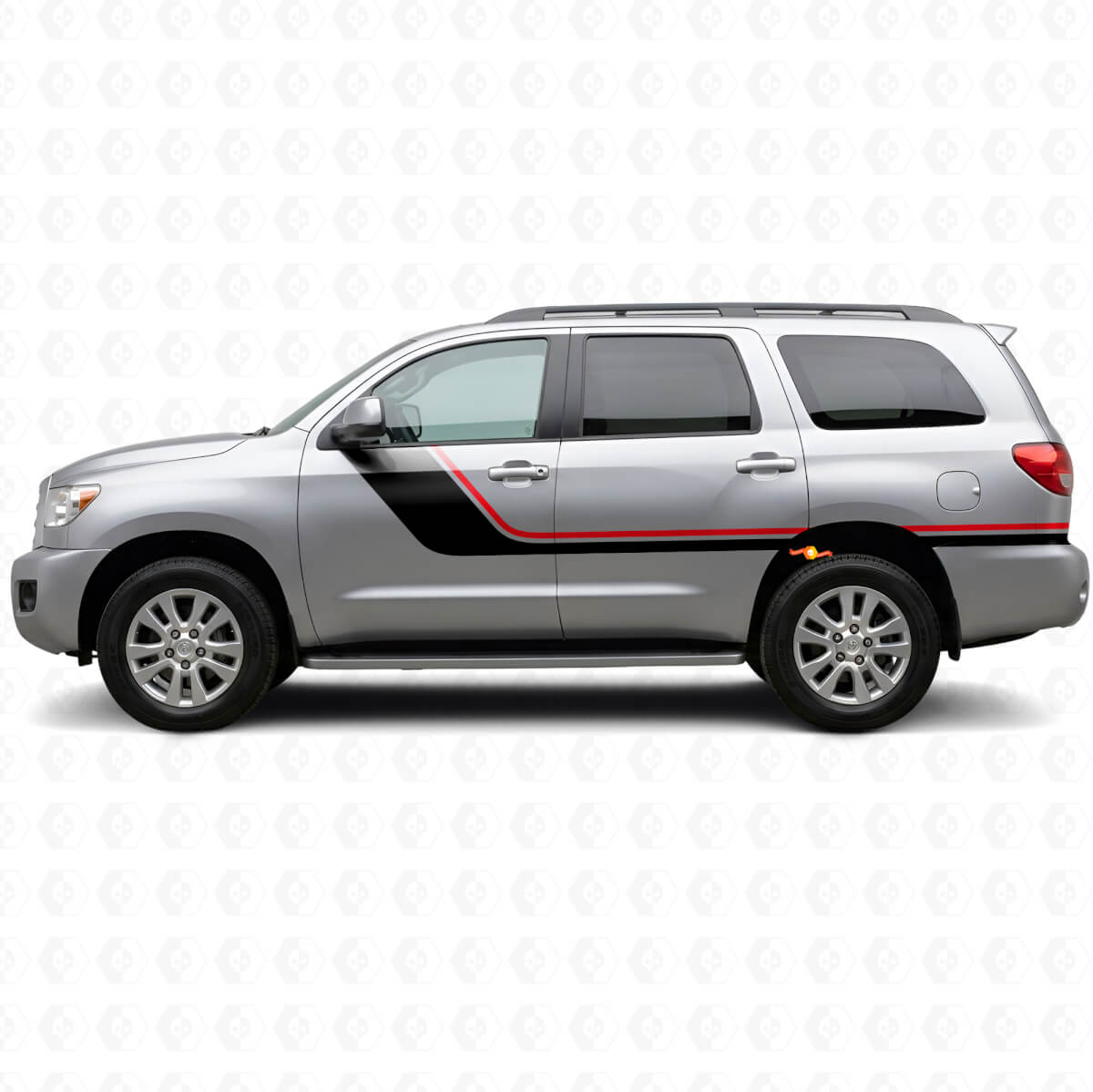Twin Stripes Side Vinyl Decal Kit for Toyota Sequoia 2007-2022