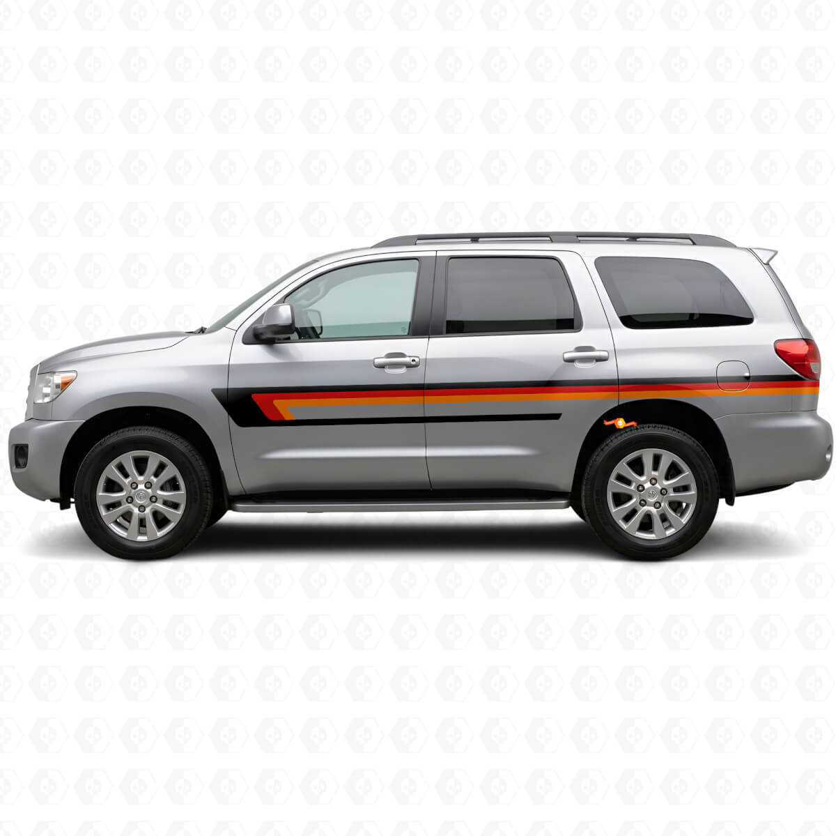 Triple Stripes Door Side Vinyl Decal for Toyota Sequoia 2007-2022