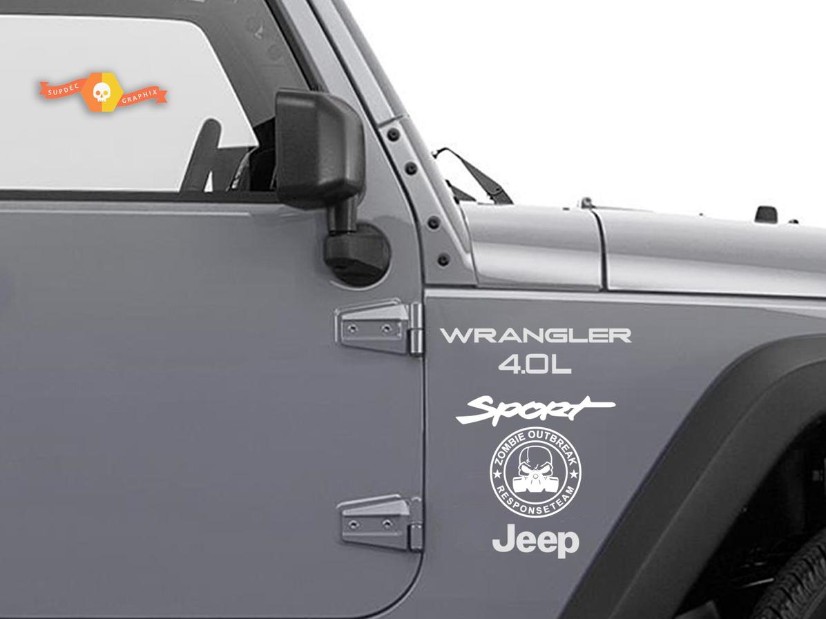 Jeep Rubicon Wrangler Zombie Ausbruch Reaktion Team Wrangler Aufkleber # 6
