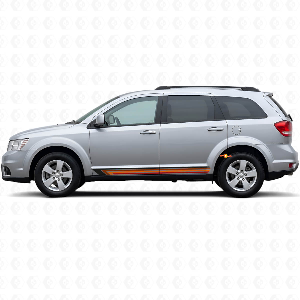 Vintage Straight Stripes Side Vinyl Decal for Journey 2009-2020
