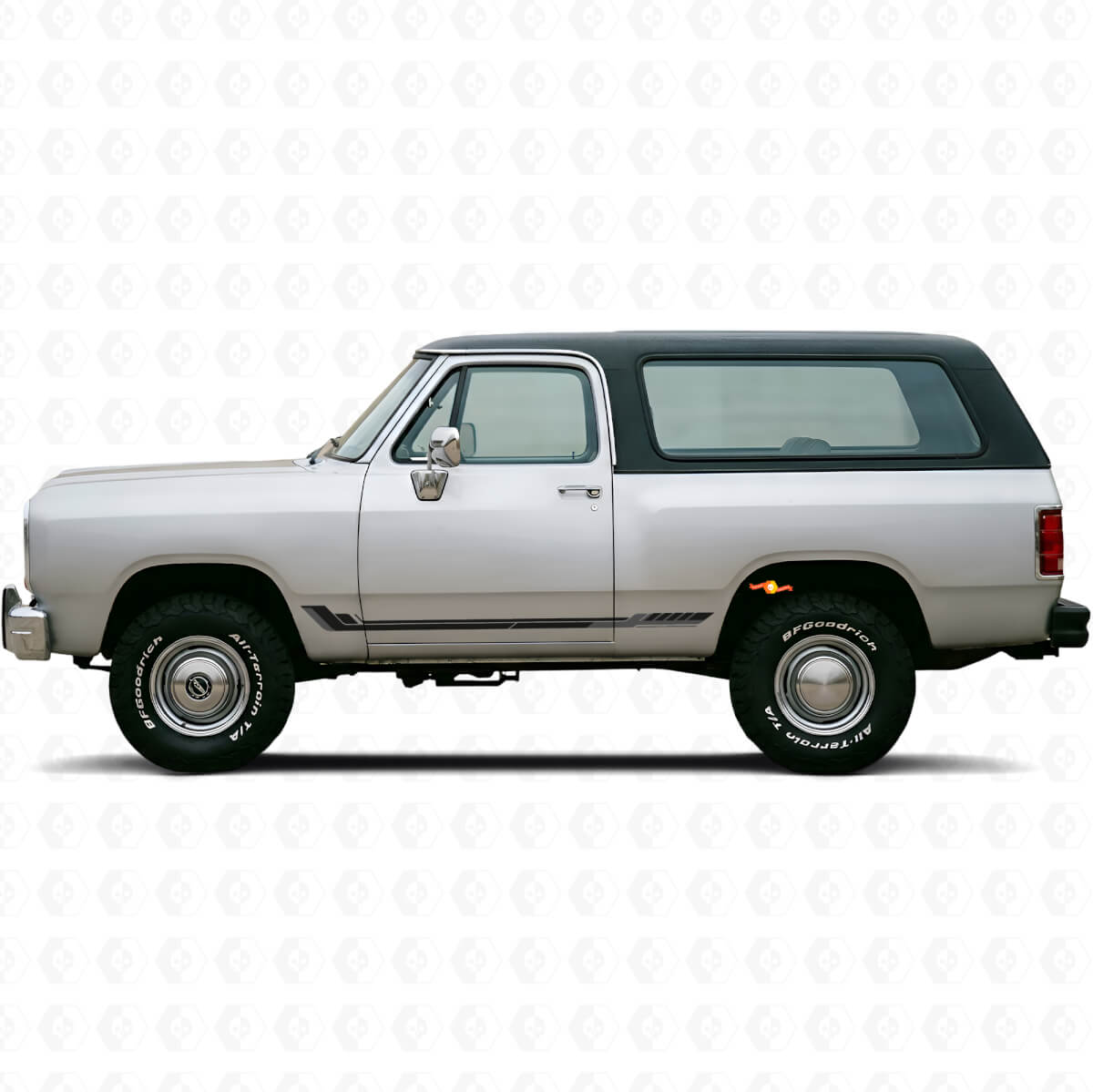 Racing Style Side Stripes Vinyl Decal for Dodge Ramcharger 1974-1993