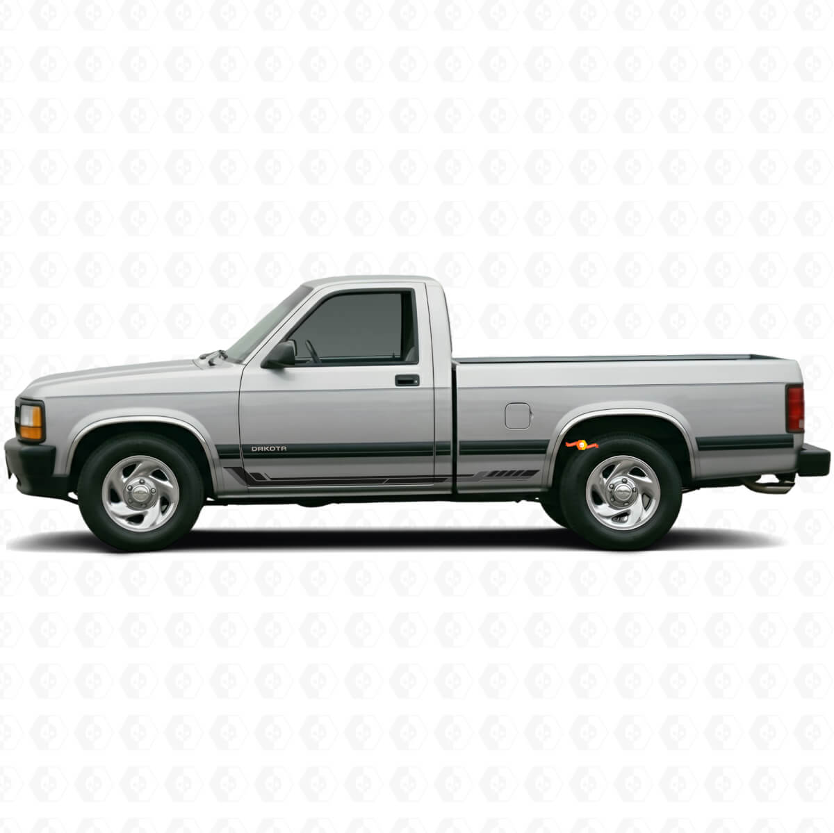 Racing Style Side Stripes Vinyl Decal for Dodge Dakota 1987-1996