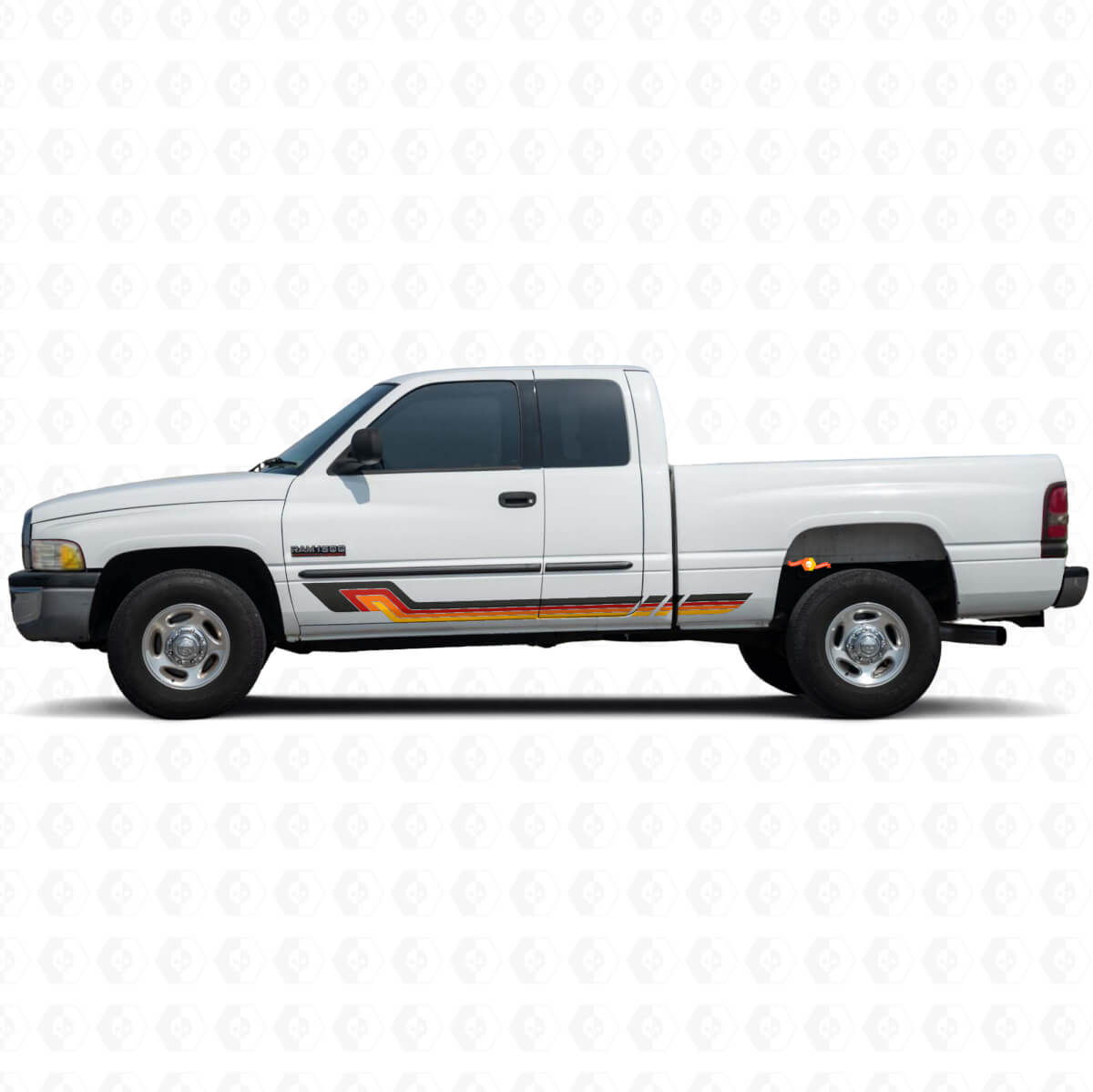 Vintage Style Side Stripes Vinyl Decal for Dodge Ram 1500 1994-2001