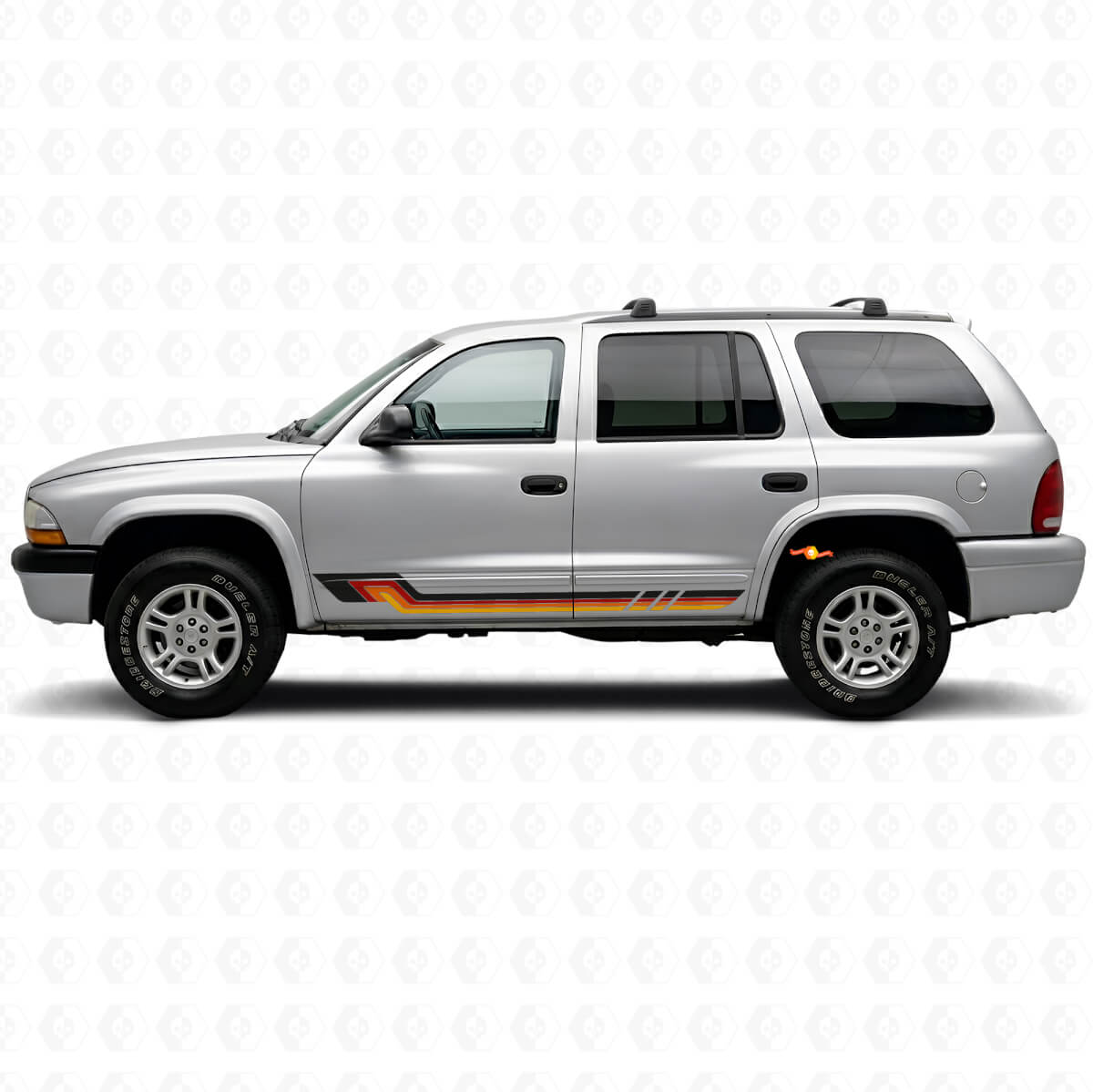 Vintage Style Side Stripes Vinyl Decal for Dodge Durango 1998-2003