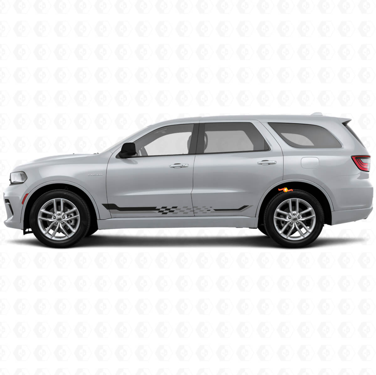 Checkered Flag Side Stripes Vinyl Decal for Dodge Durango 2011+