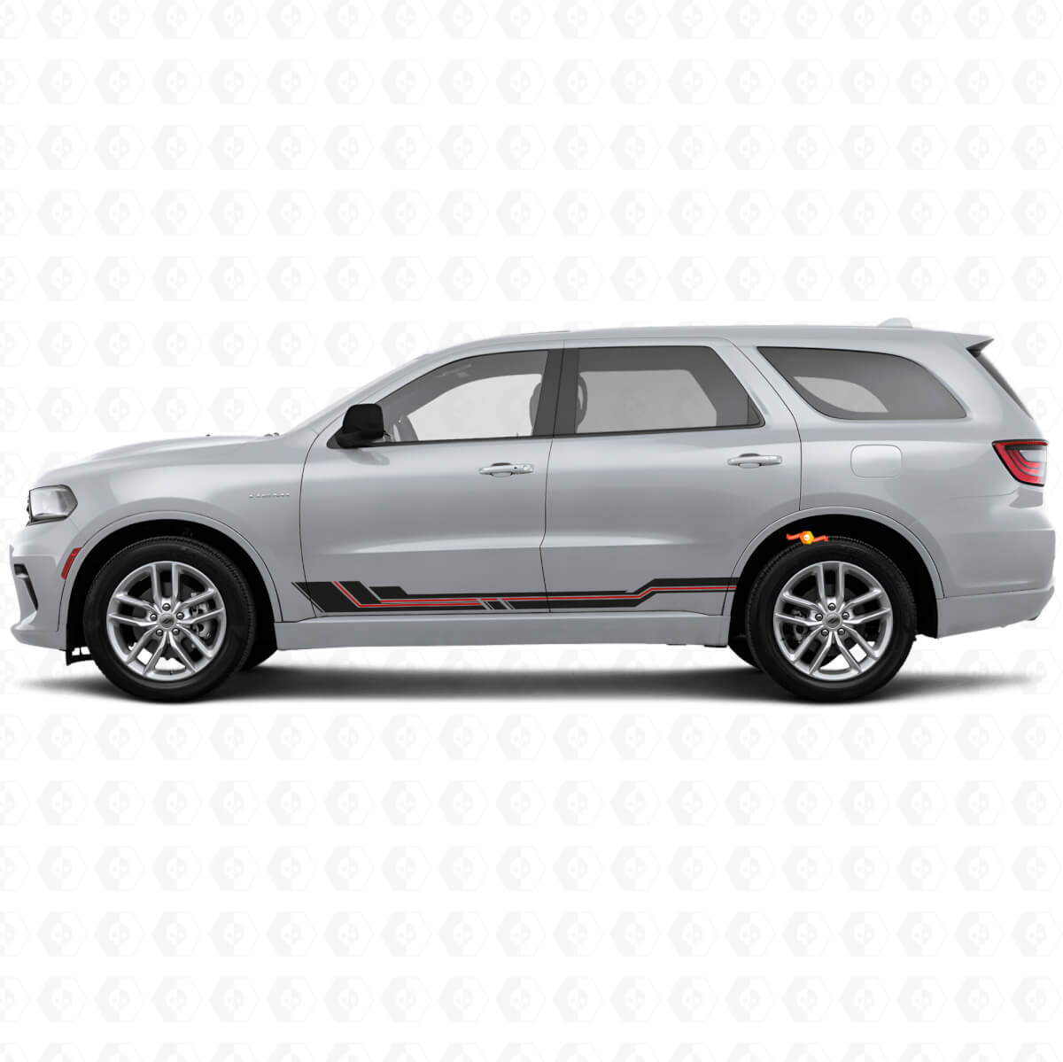 Curved Stripes Rocker Panel Vinyl Decal for Dodge Durango 2011+