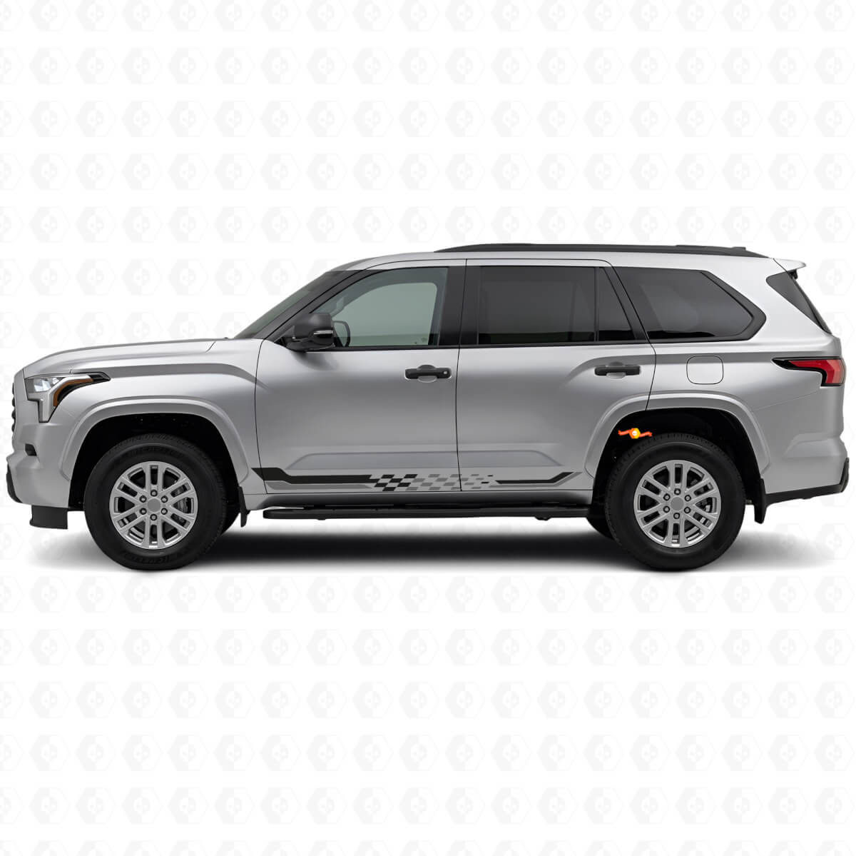 Checkered Flag Side Stripes Vinyl Decal for Toyota Sequoia 2022+