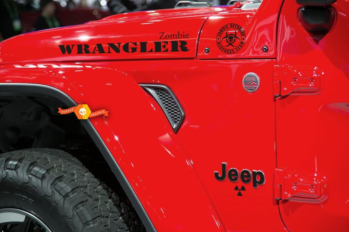Jeep Rubicon Wrangler Zombie Outbreak Risposta Team Wrangler Decalcomania # 4