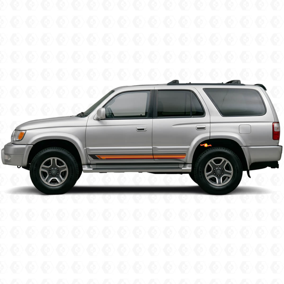 Vintage Straight Stripes Side Vinyl Decal for Toyota 4Runner 1995-2002