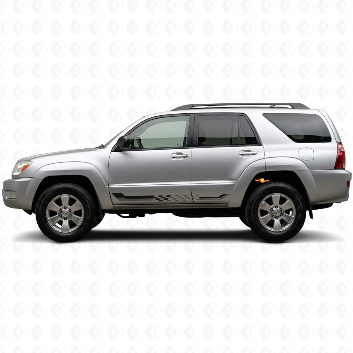 Checkered Flag Side Stripes Vinyl Decal for Toyota 4Runner 2002-2009