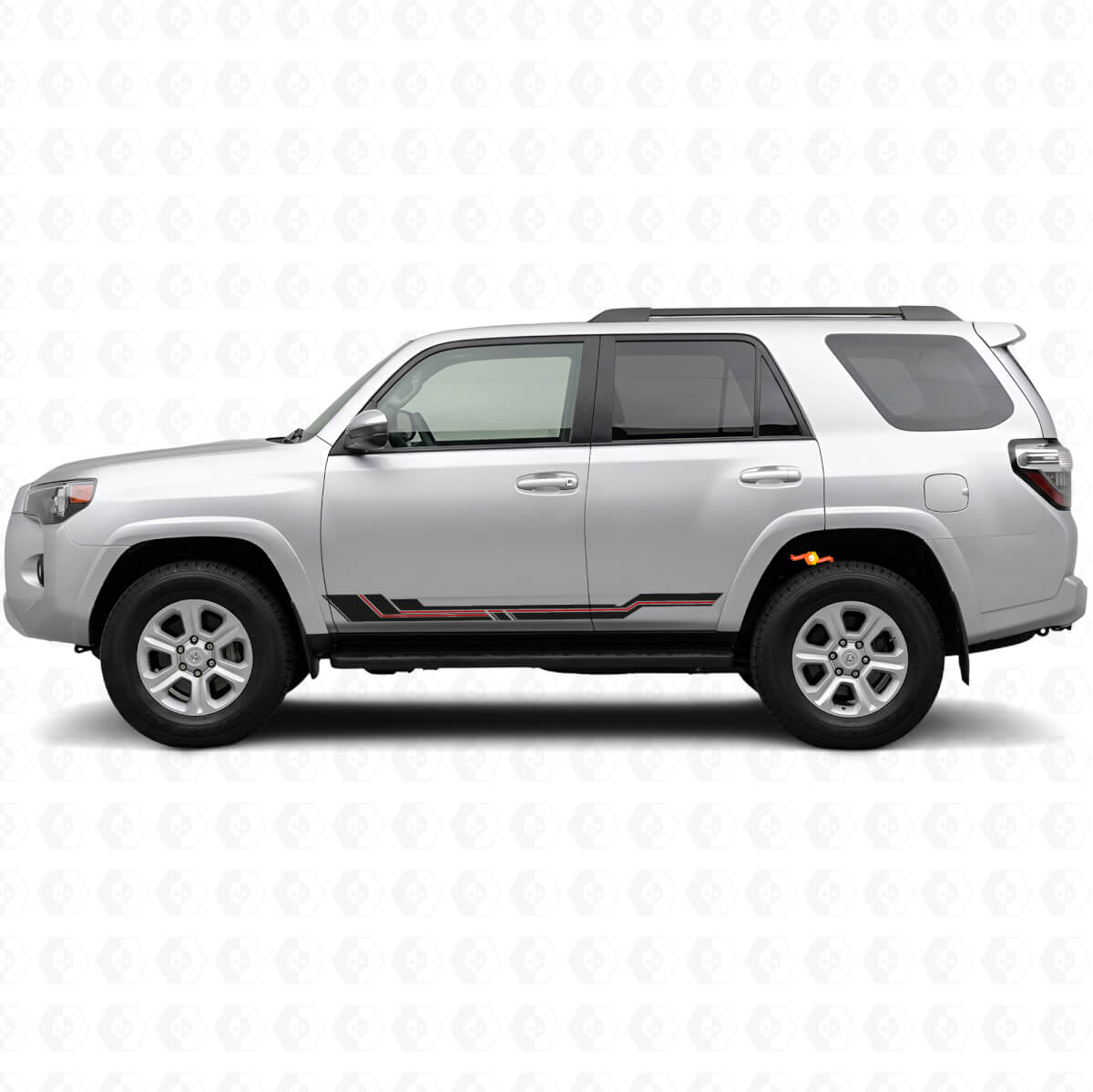 Curved Stripes Rocker Panel Vinyl Decal for Toyota 4Runner 2009-2024