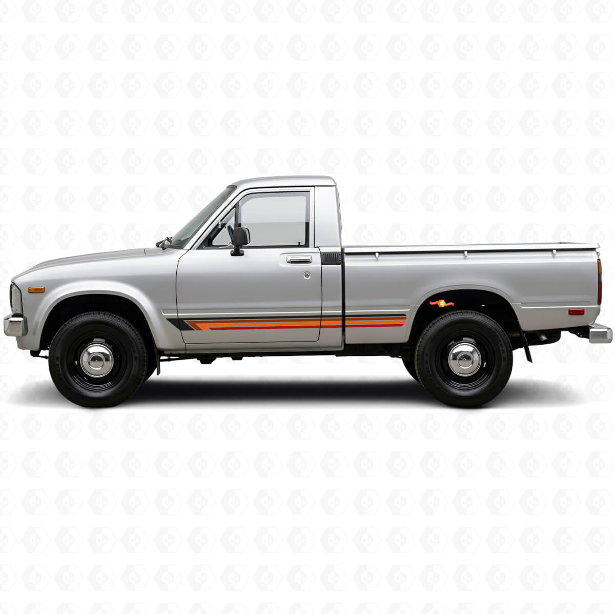 Vintage Straight Stripes Side Vinyl Decal for Toyota Hilux 1978-1983