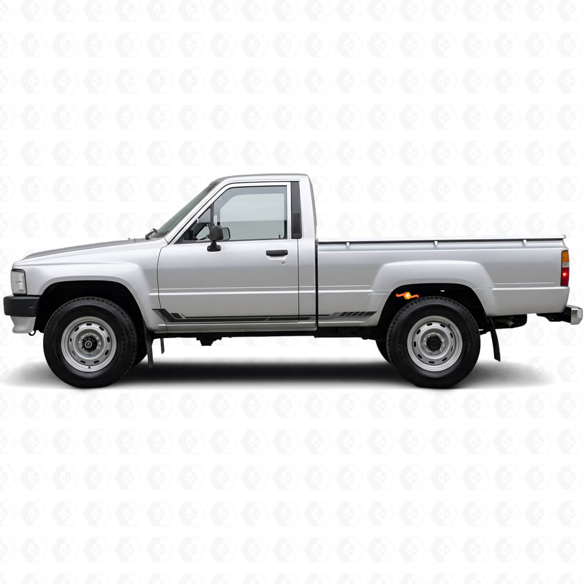 Racing Style Side Stripes Vinyl Decal for Toyota Hilux 1983-1988