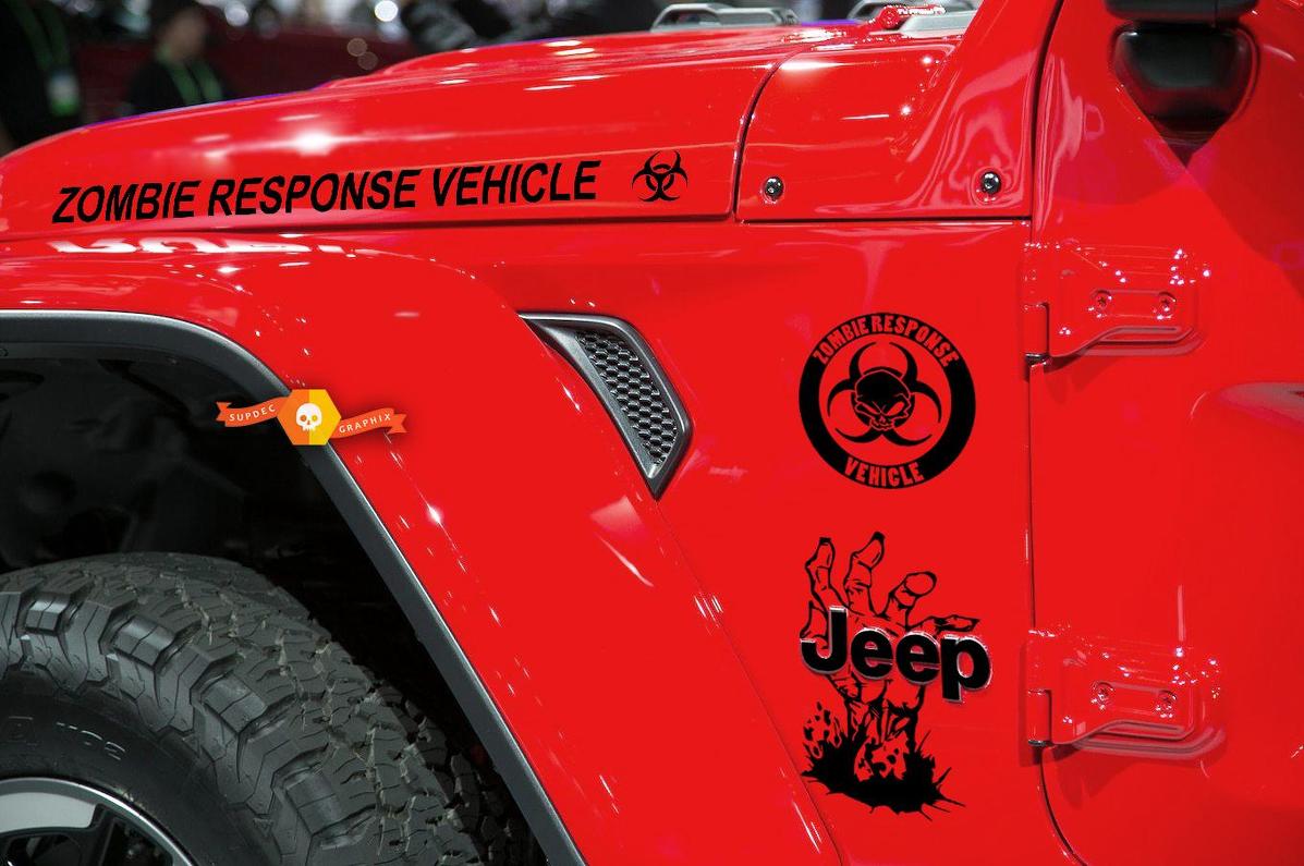 Jeep Rubicon Wrangler Zombie Outbreak Response Team Wrangler Decal kit#1