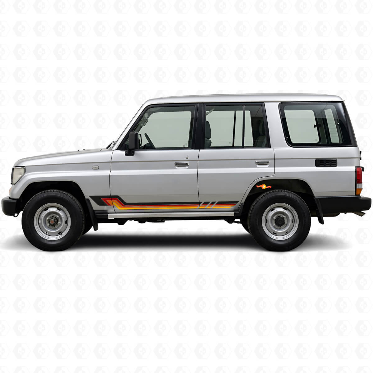 Vintage Style Side Stripes Vinyl Decal for Toyota Land Cruiser Prado 1990-1996