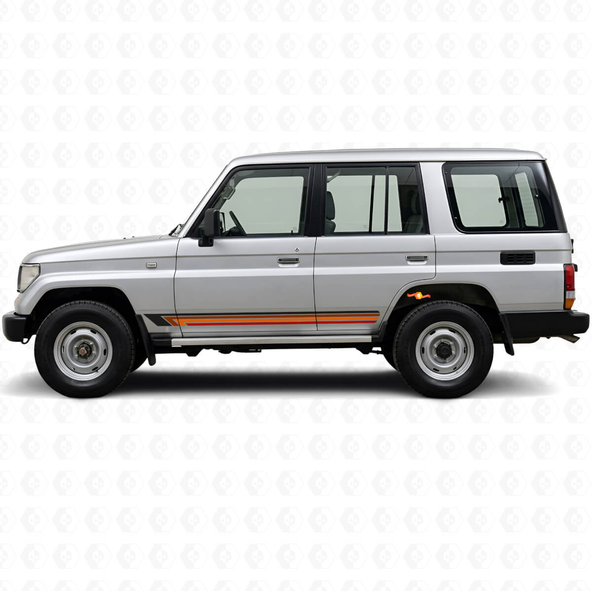 Vintage Straight Stripes Side Vinyl Decal for Toyota Land Cruiser Prado 1990-1996
