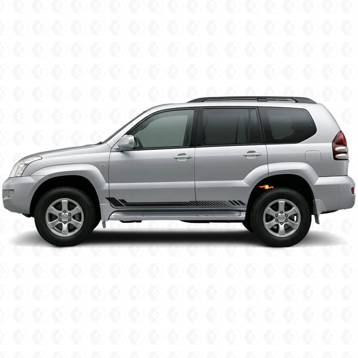Honeycomb Stripes Side Vinyl Decal for Toyota Land Cruiser Prado 2002-2009