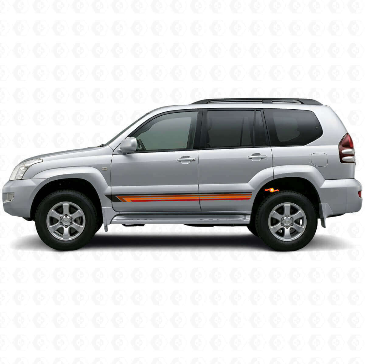 Vintage Straight Stripes Side Vinyl Decal for Toyota Land Cruiser Prado 2002-2009