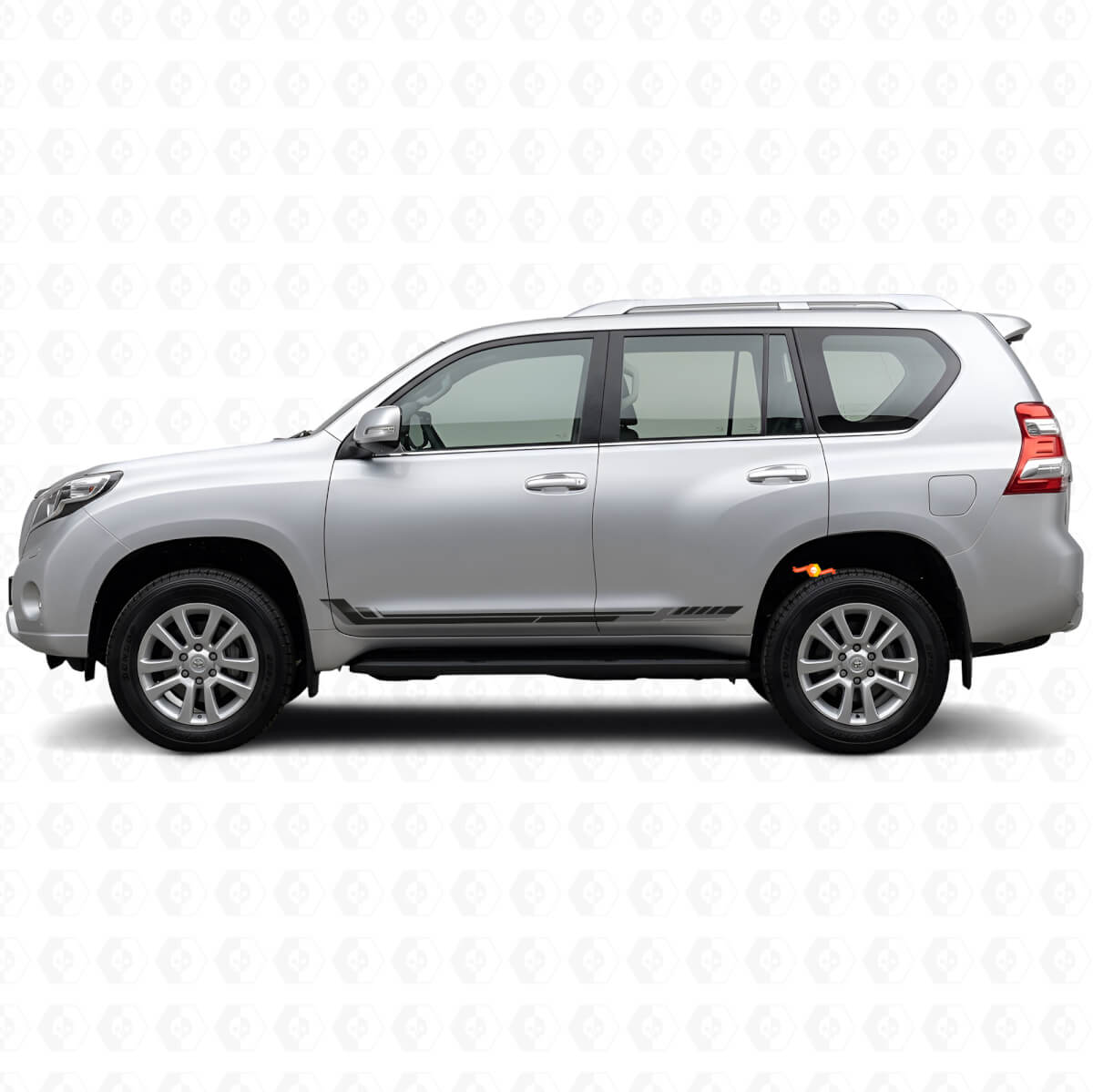 Racing Style Side Stripes Vinyl Decal for Toyota Land Cruiser Prado 2009-2023