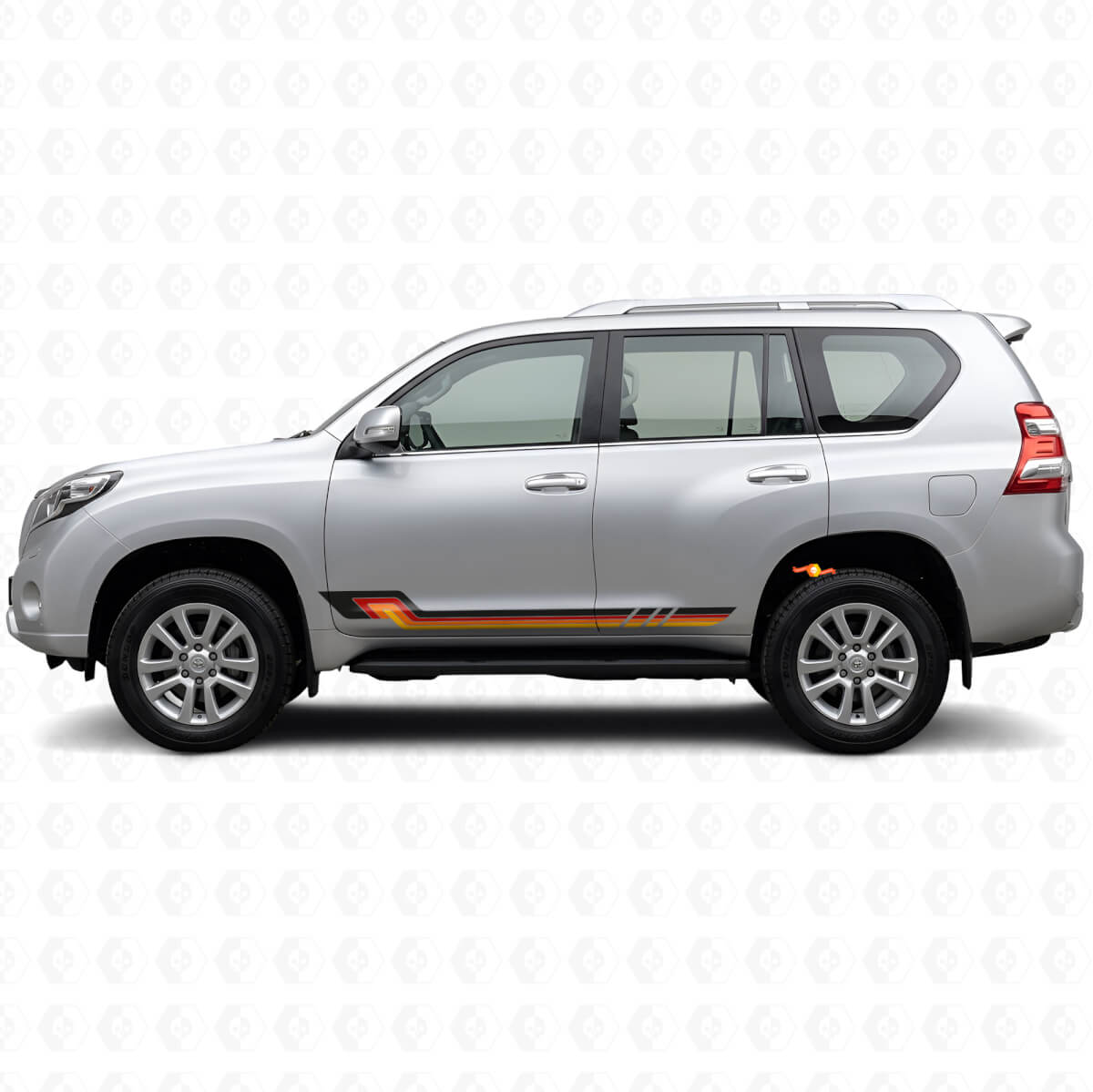 Vintage Style Side Stripes Vinyl Decal for Toyota Land Cruiser Prado 2009-2023