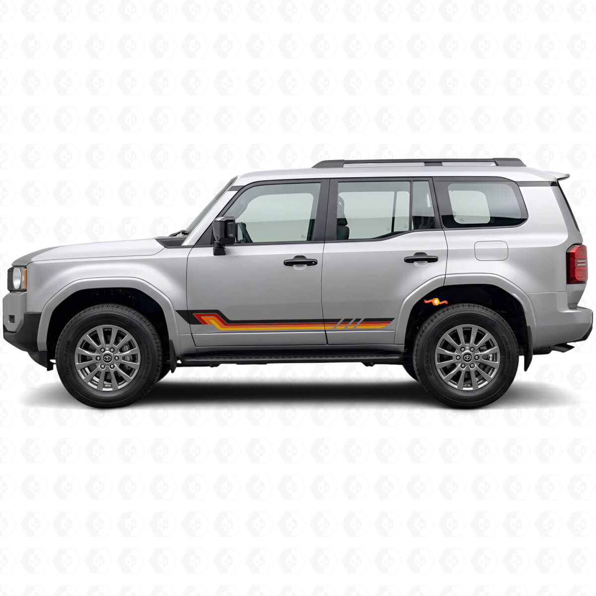 Vintage Style Side Stripes Vinyl Decal for Toyota Land Cruiser Prado 2023+