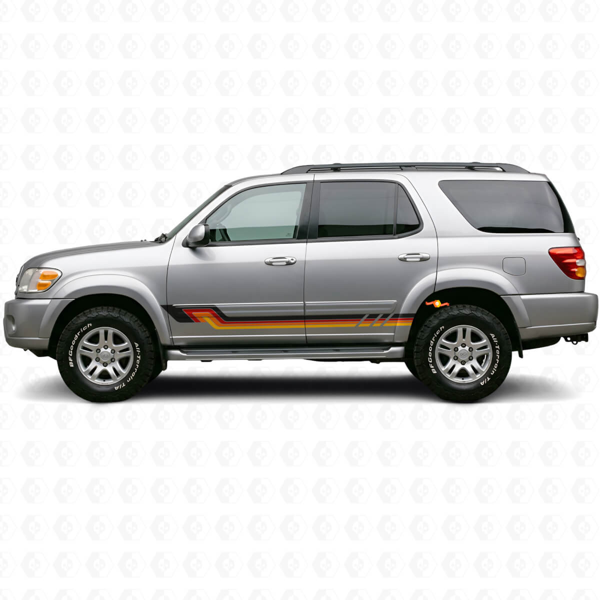 Vintage Style Side Stripes Vinyl Decal for Toyota Sequoia 2000-2007