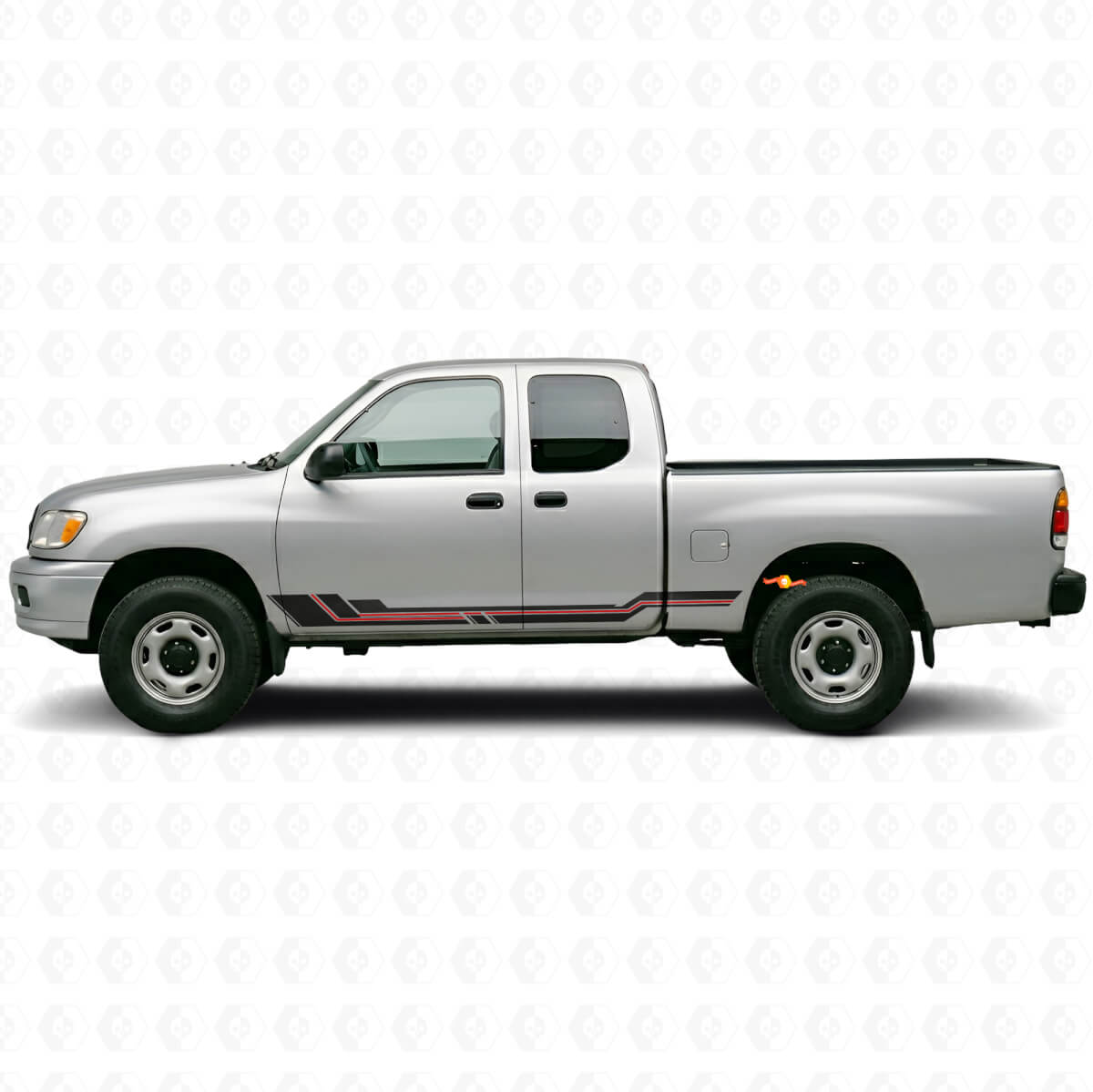 Curved Stripes Rocker Panel Vinyl Decal for Toyota Tundra 1999-2006