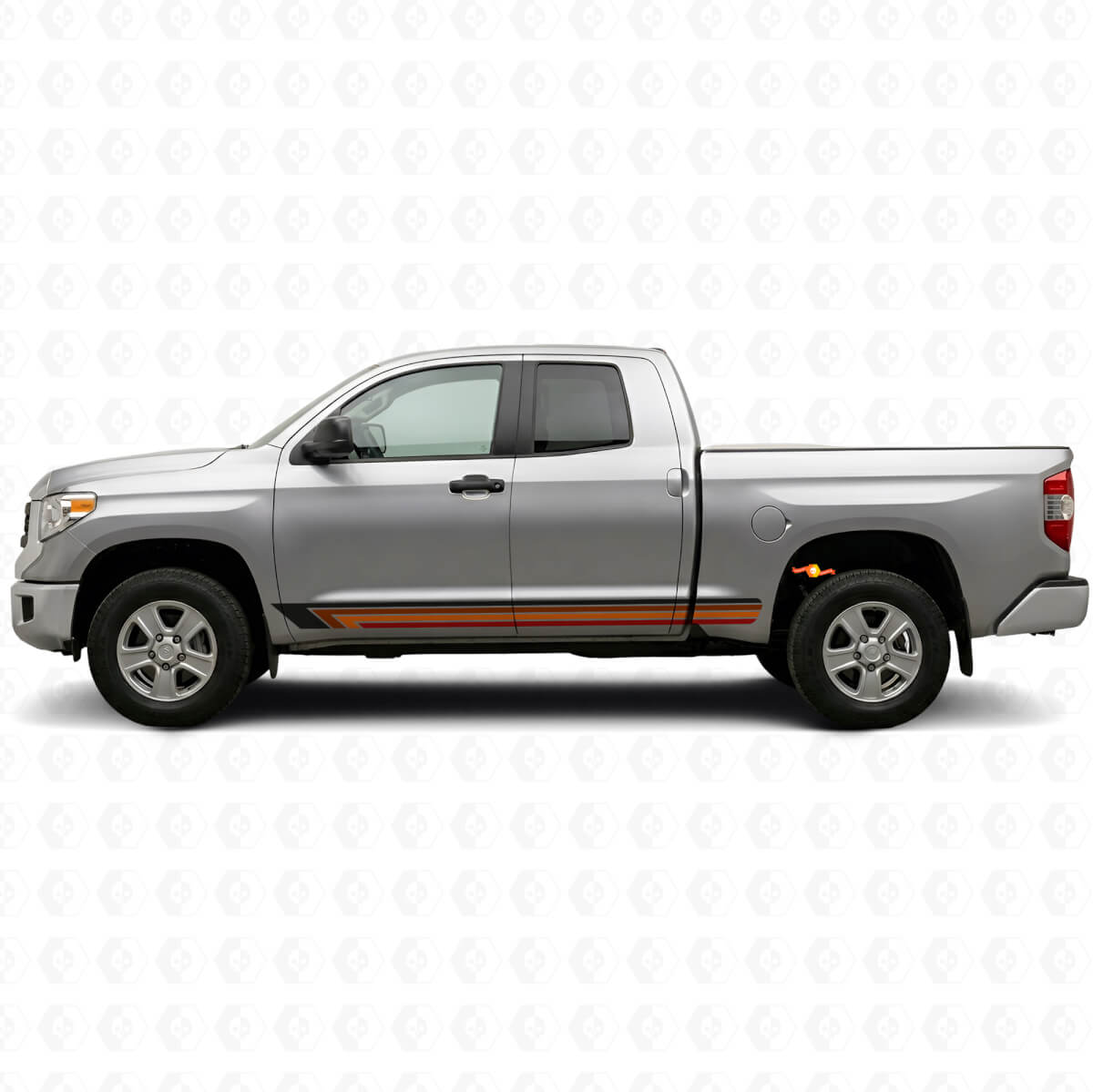 Vintage Straight Stripes Side Vinyl Decal for Toyota Tundra 2007-2021