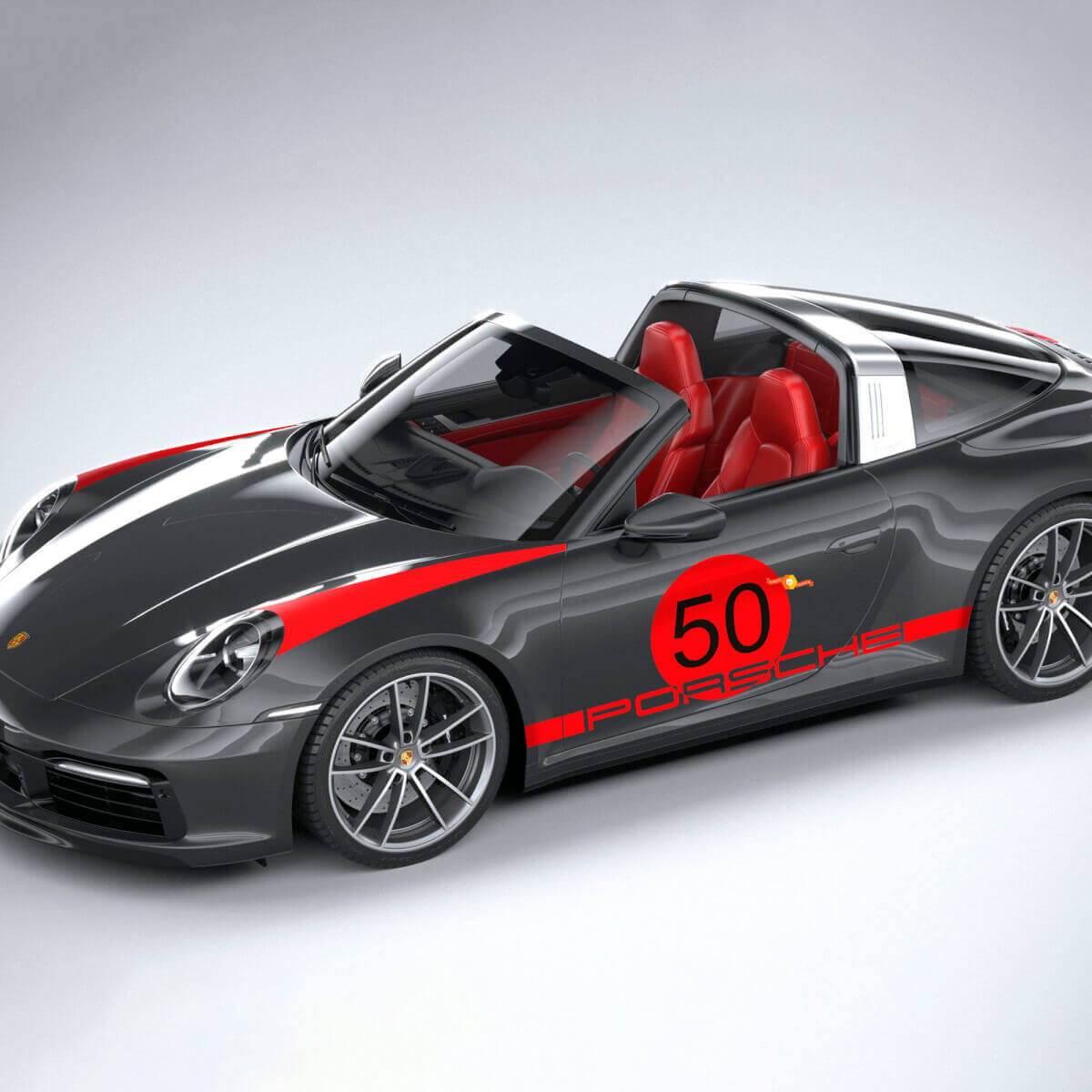 Heritage Design Side Stripes Vinyl Decal for Porsche 911 Targa 4S