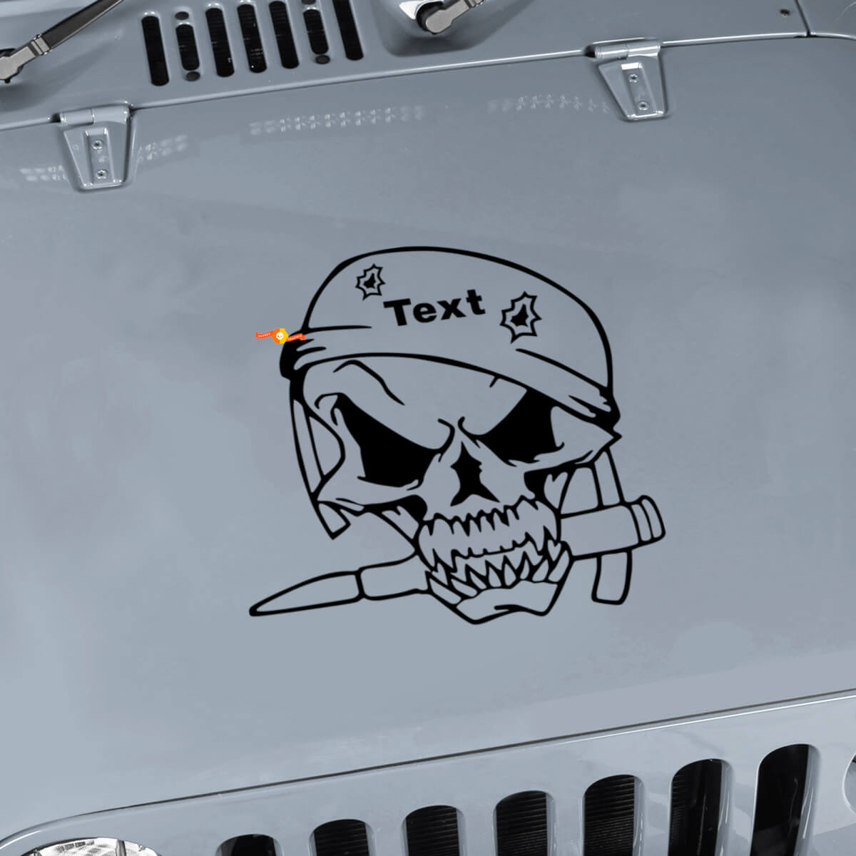 Military Soldier Skull Hood Vinyl Decal For Jeep Wrangler TJ LJ JK