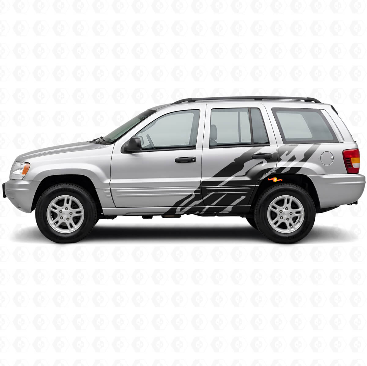 Mud Splash Graphic Side Vinyl Decal for Jeep Grand Cherokee 1999-2004