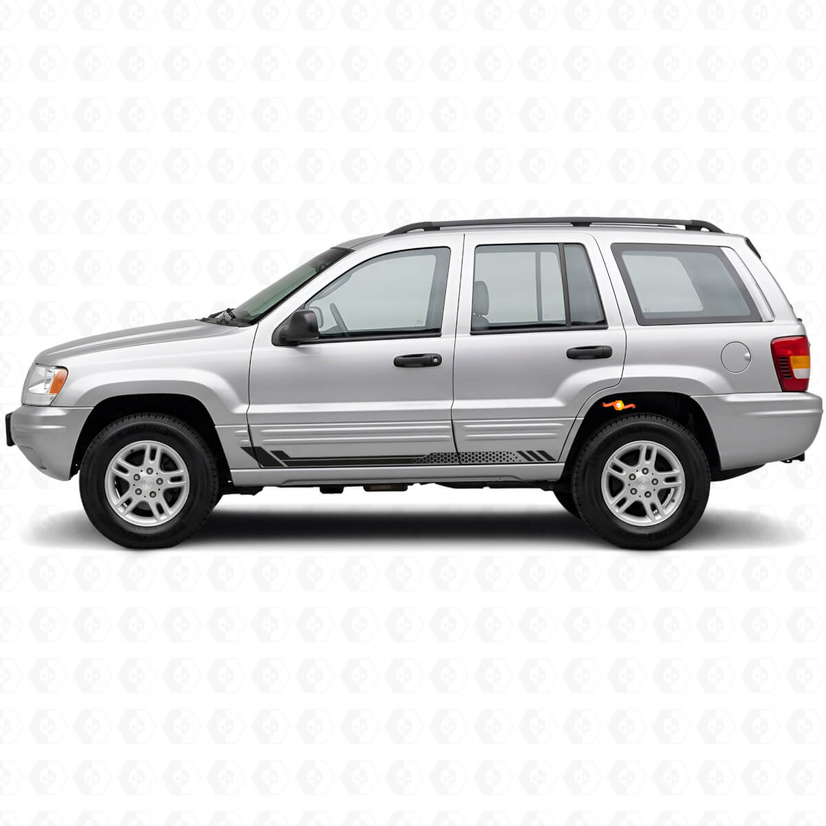 Honeycomb Stripes Side Vinyl Decal for Jeep Grand Cherokee 1999-2004