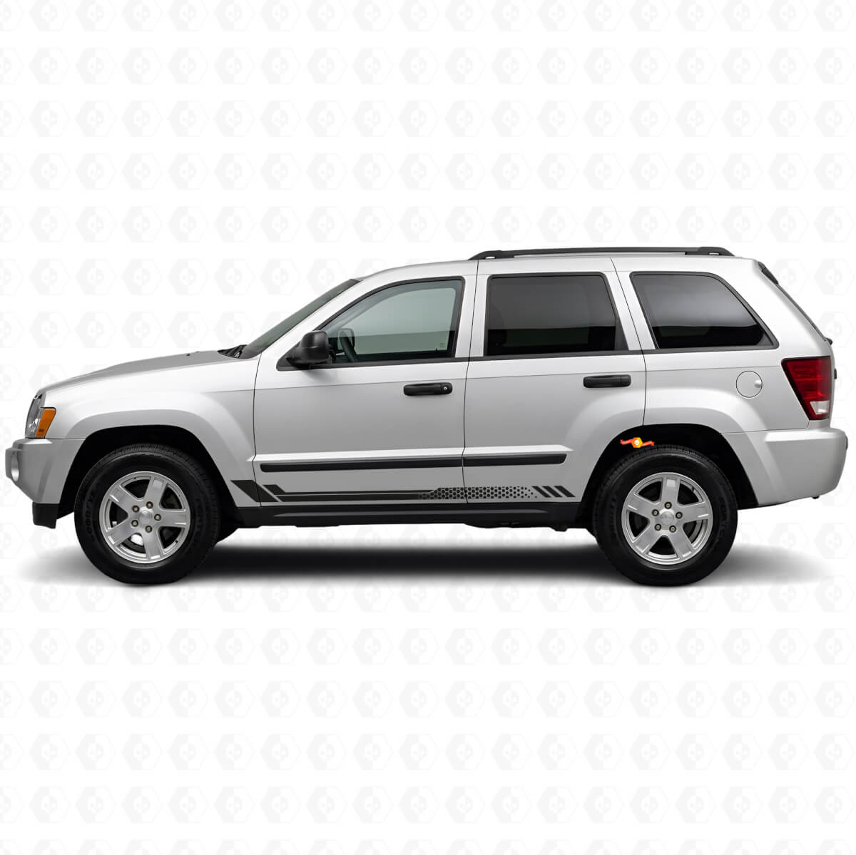 Honeycomb Stripes Side Vinyl Decal for Jeep Grand Cherokee 2005-2010