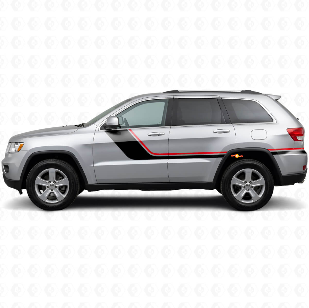 Twin Stripes Side Vinyl Decal for Jeep Grand Cherokee 2011-2021
