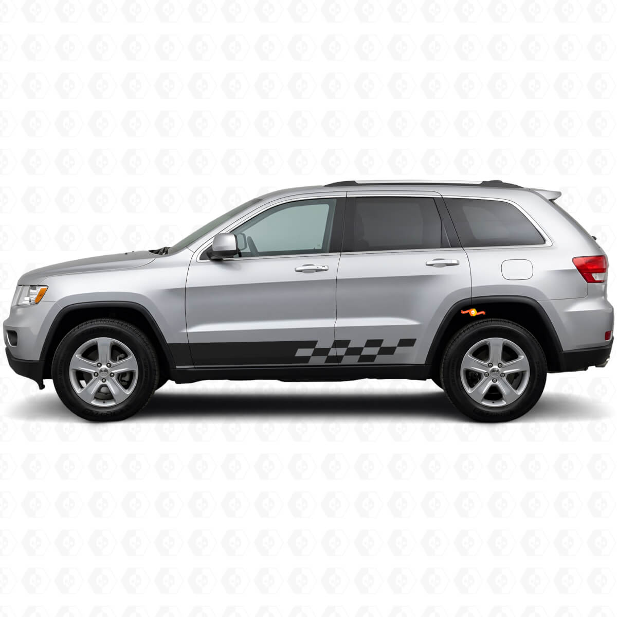 Checkered Stripes Side Vinyl Decal for Jeep Grand Cherokee 2011-2021