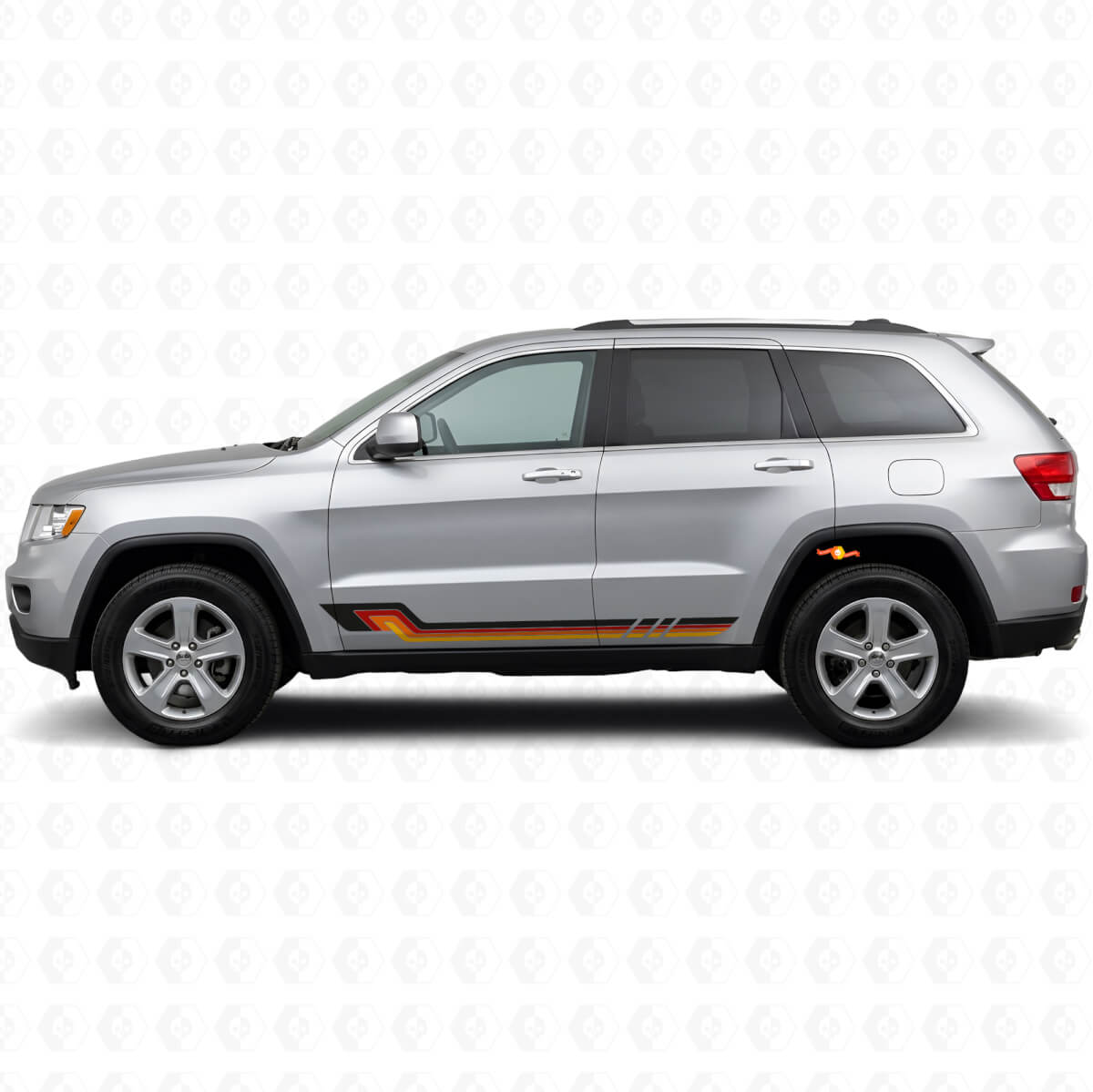 Vintage Style Side Stripes Vinyl Decal for Jeep Grand Cherokee 2011-2021