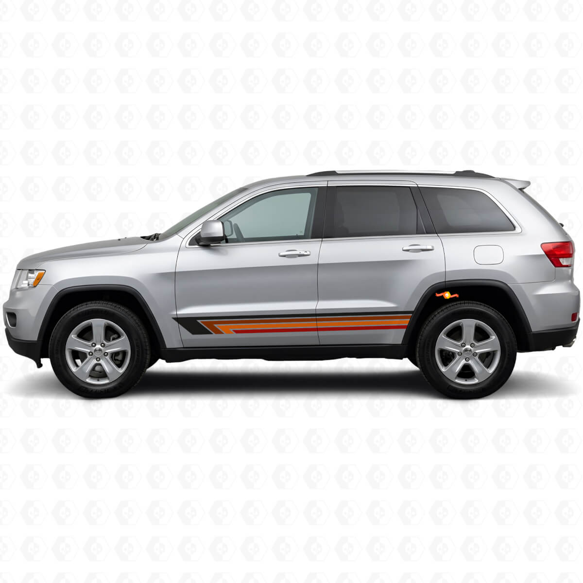 Vintage Straight Stripes Side Vinyl Decal for Jeep Grand Cherokee 2011-2021