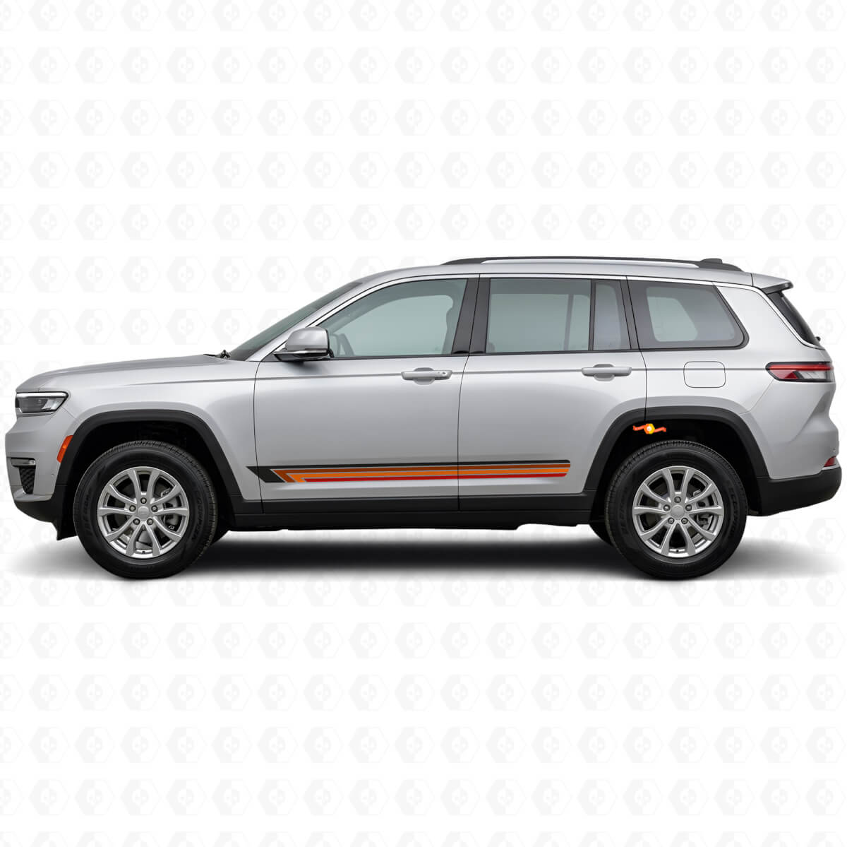 Vintage Straight Stripes Side Vinyl Decal for Jeep Grand Cherokee 2021+