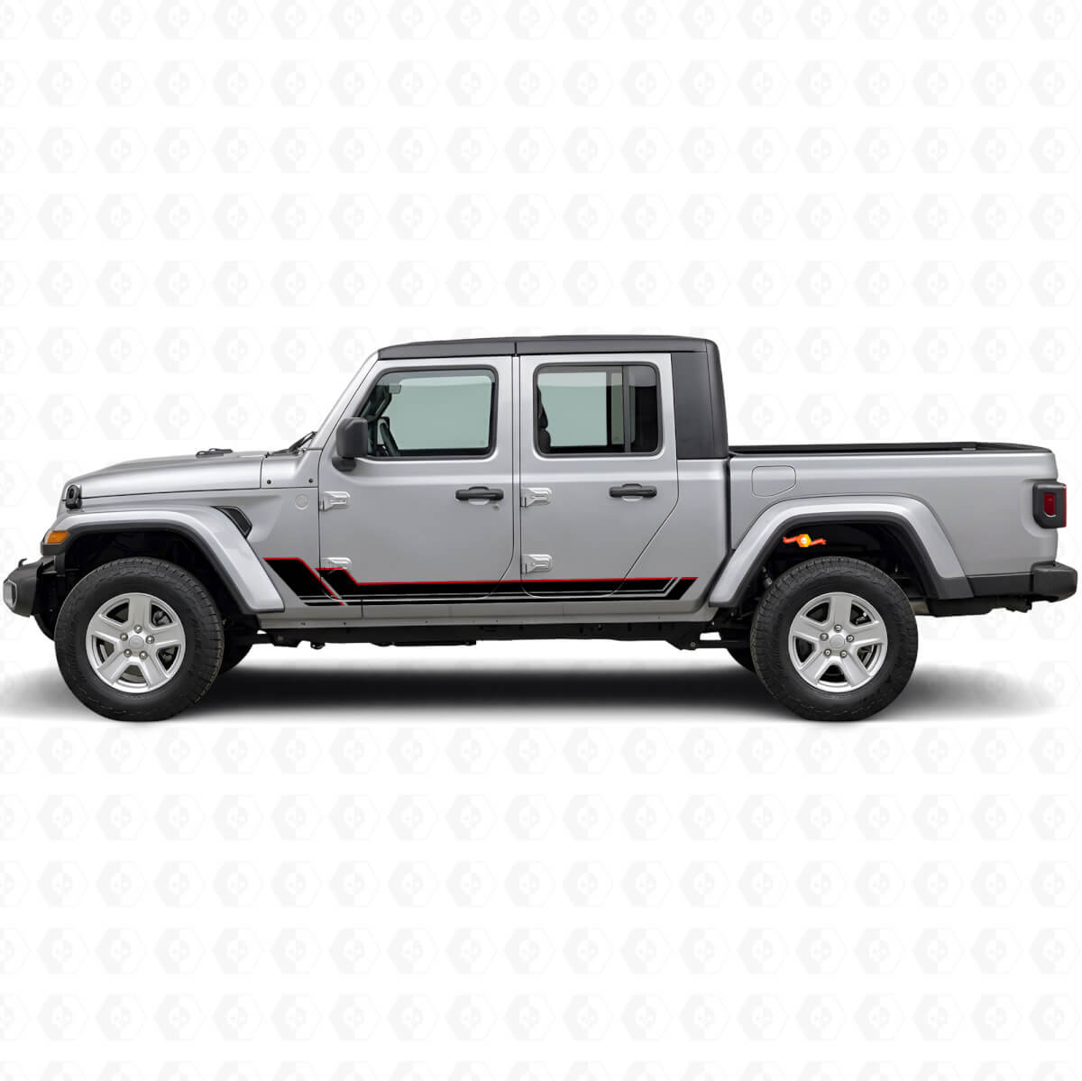 Twin Stripes Rocker Panel Vinyl Decal for Jeep Gladiator 2020+