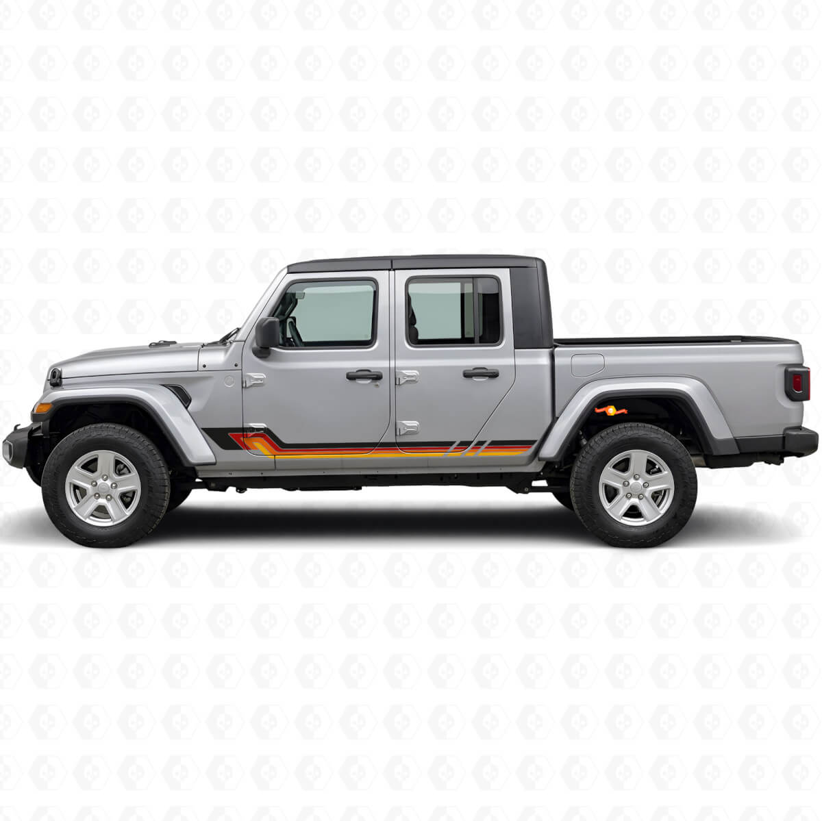 Vintage Style Side Stripes Vinyl Decal for Jeep Gladiator 2020+