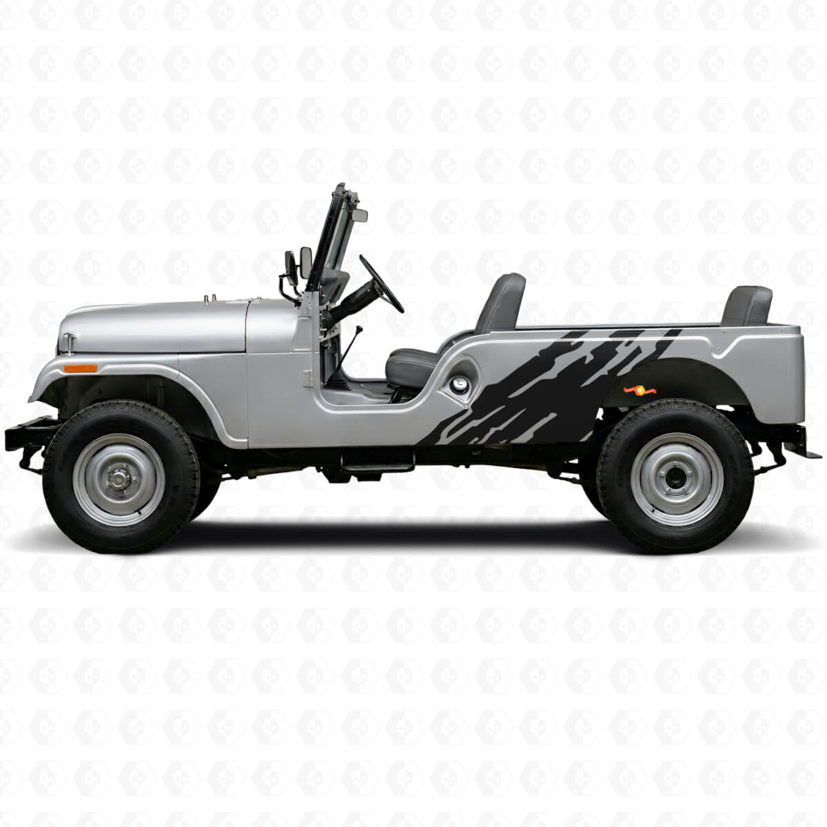 Mud Splash Graphic Side Vinyl Decal for Jeep CJ-6 1955-1975