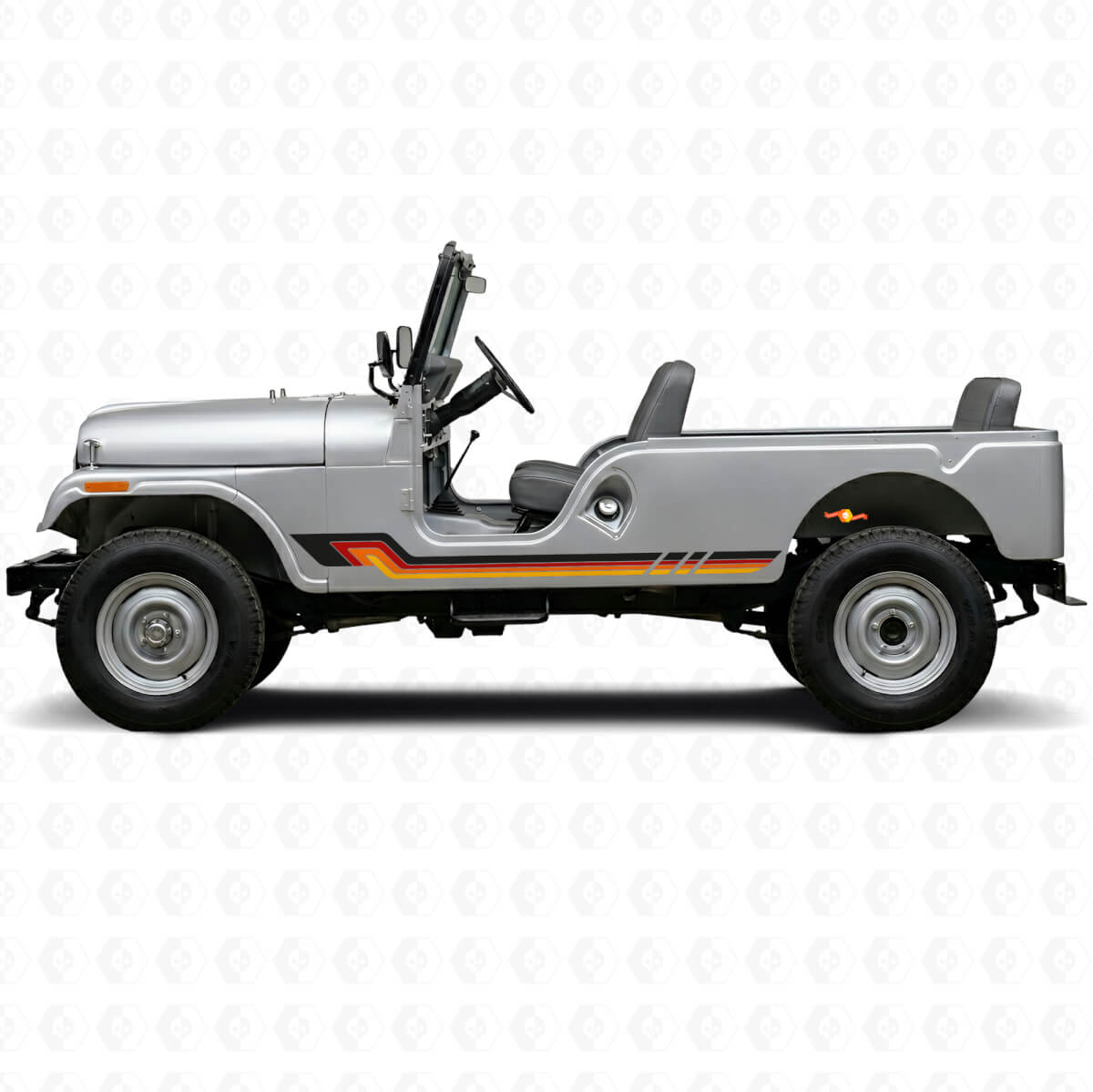 Vintage Style Side Stripes Vinyl Decal for Jeep CJ-6 1955-1975